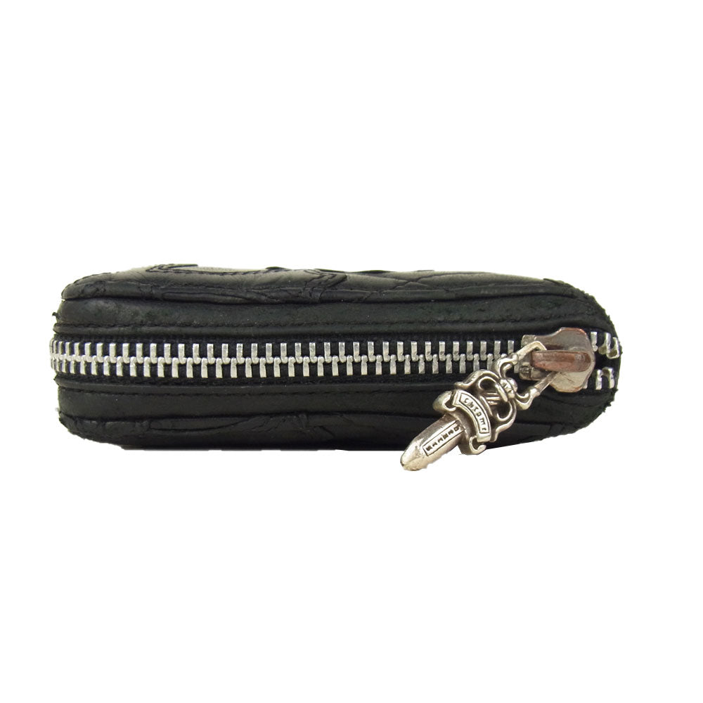 CHROME HEARTS クロムハーツ（原本無） REC F ZIP セメタリー キルテッド レザー ブラック系【中古】