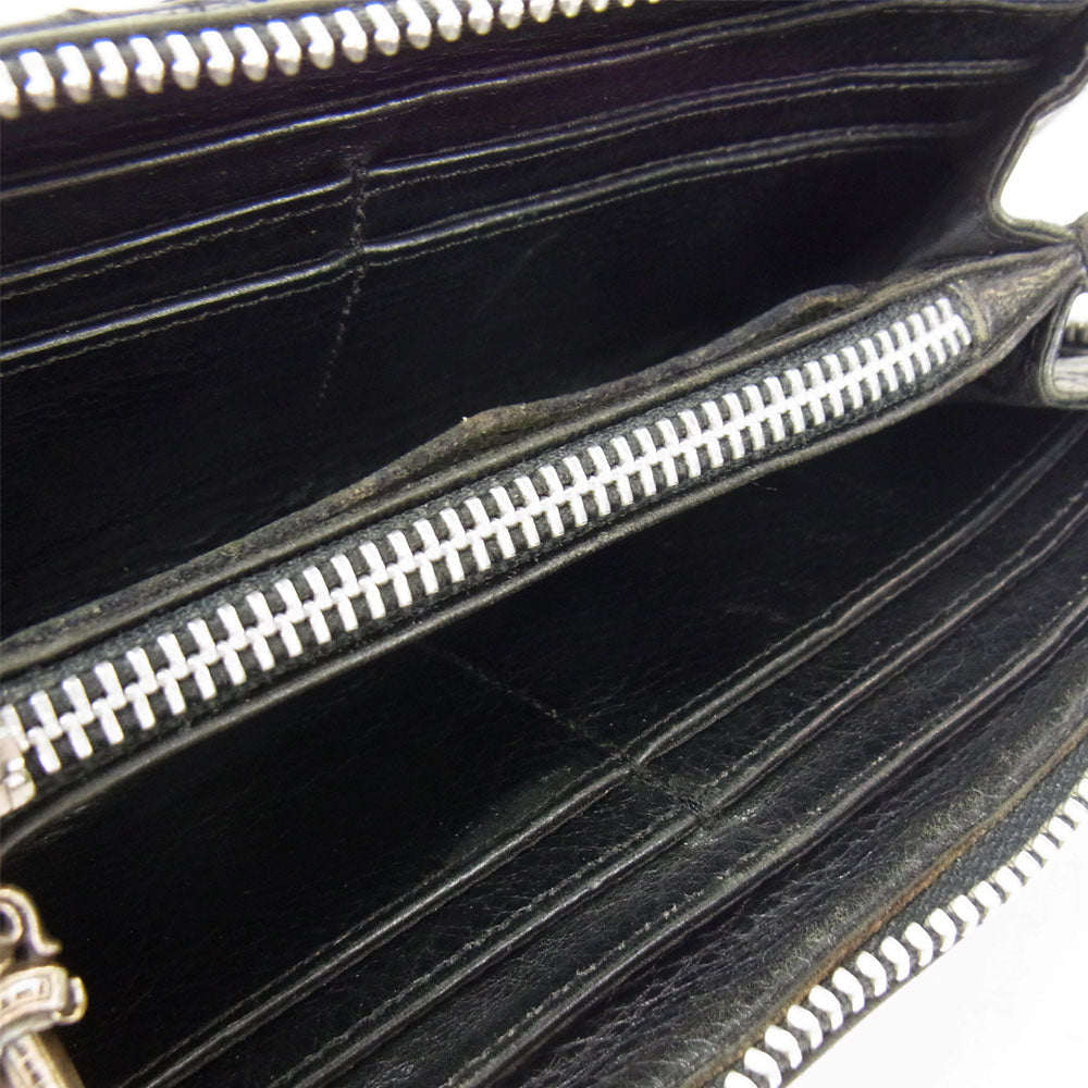 CHROME HEARTS クロムハーツ（原本無） REC F ZIP セメタリー キルテッド レザー ブラック系【中古】