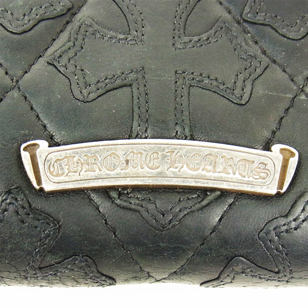 CHROME HEARTS クロムハーツ（原本無） REC F ZIP セメタリー キルテッド レザー ブラック系【中古】