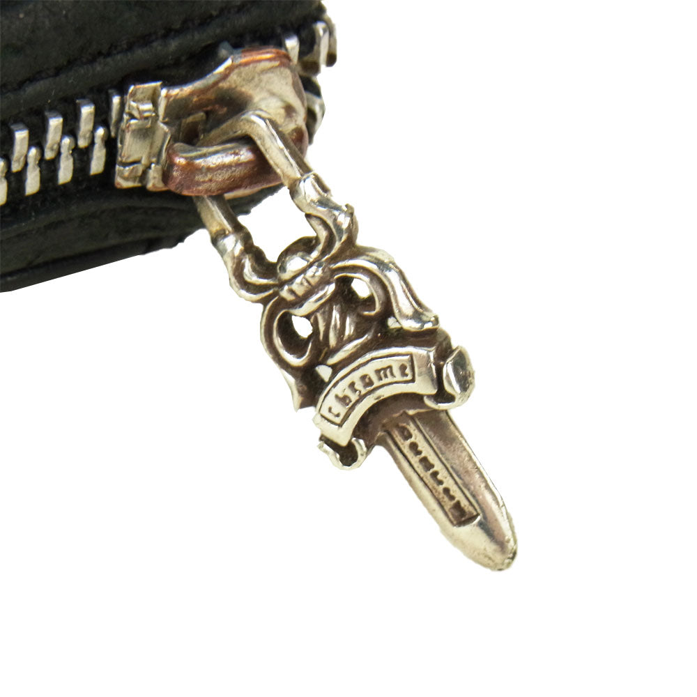 CHROME HEARTS クロムハーツ（原本無） REC F ZIP セメタリー キルテッド レザー ブラック系【中古】