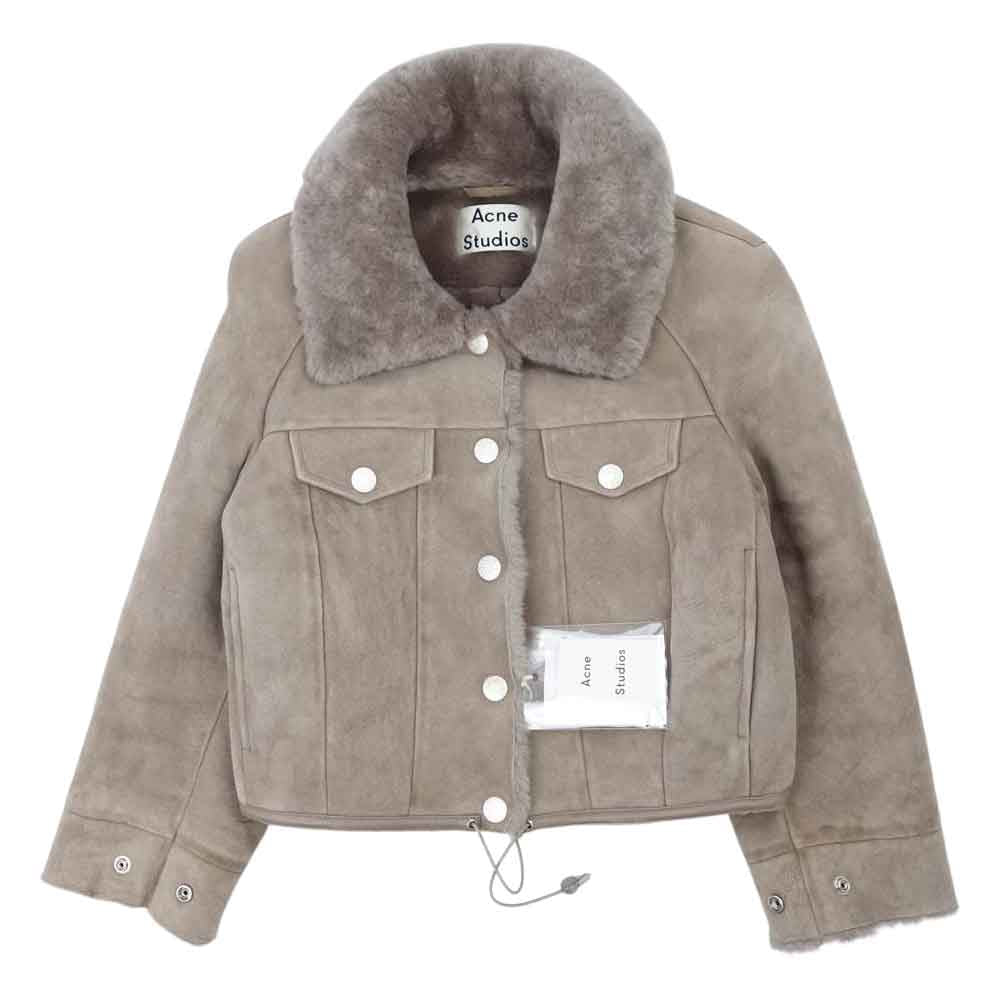 ACNE STUDIOS アクネストゥディオズ MOVE PAW14 Meta Shearling Jacket ムートン ベージュ系 34【中古】