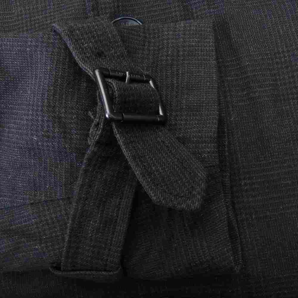 BURBERRY BLUE LABEL バーバリーブルーレーベル チェック フーデッド コート ブラック系 ブラウン系 M【中古】