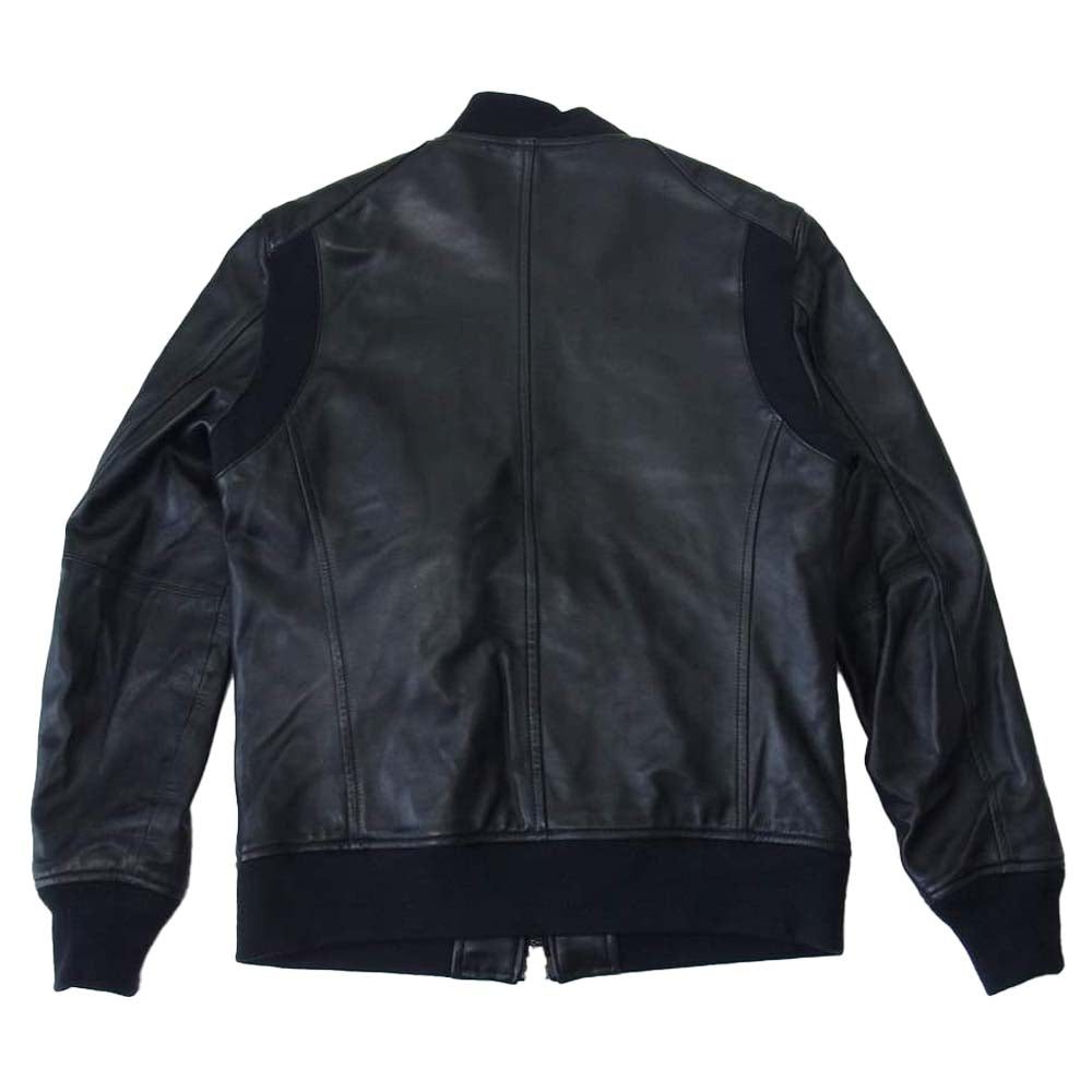 ゴーサンゴーイチプールオム ラムレザー フルジップ レザー ブルゾン ジャケット ブラック系 2【中古】