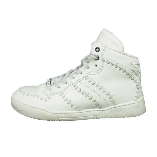 BOTTEGAVENETA ボッテガヴェネタ レザー ハイカット スニーカー ホワイト系【中古】