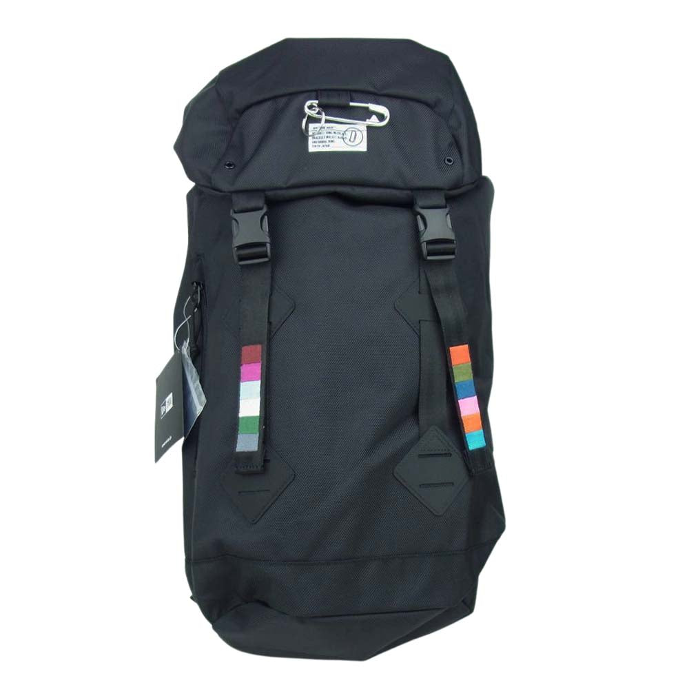 JAM HOME MADE ジャムホームメイド NEWERA ニューエラ Rucksack 35L 安全ピンチャーム付き リュックサック ブラック系【新古品】【未使用】【中古】