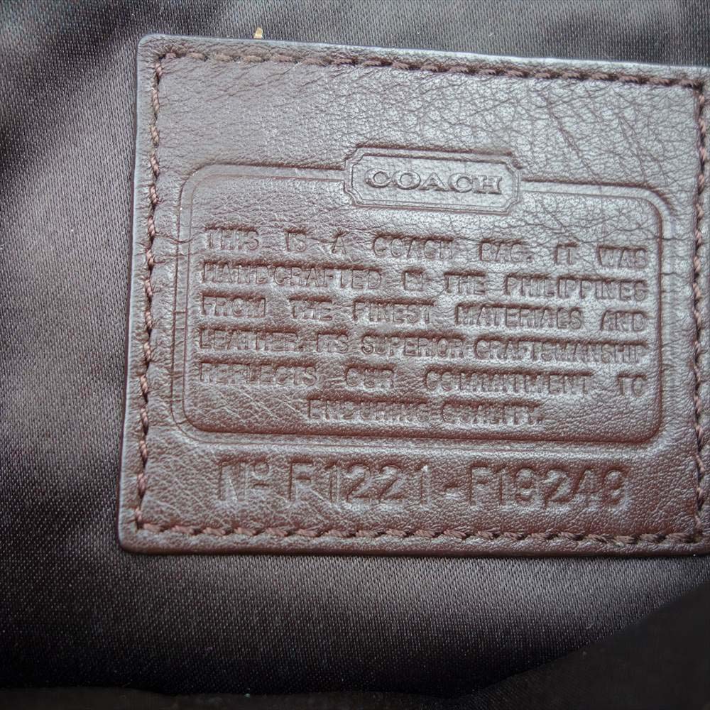 COACH コーチ F19249 シグネチャー ジップトートバッグ ブラウン系【中古】