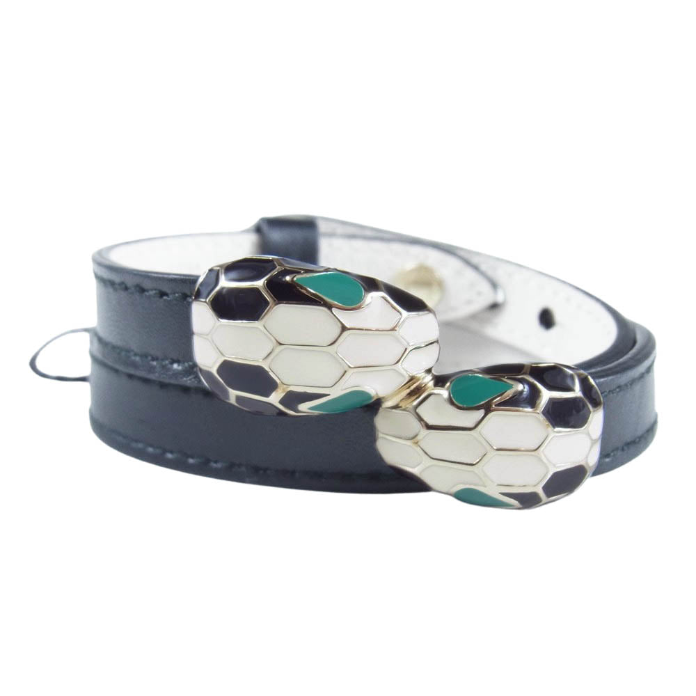 BVLGARI ブルガリ 280737 セルペンティ フォーエバー イタリア製 ブラック系【極上美品】【中古】