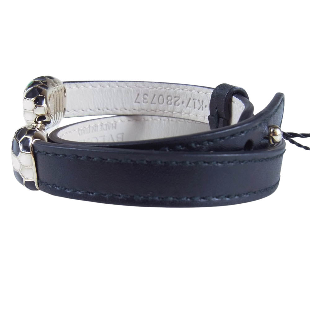 BVLGARI ブルガリ 280737 セルペンティ フォーエバー イタリア製 ブラック系【極上美品】【中古】