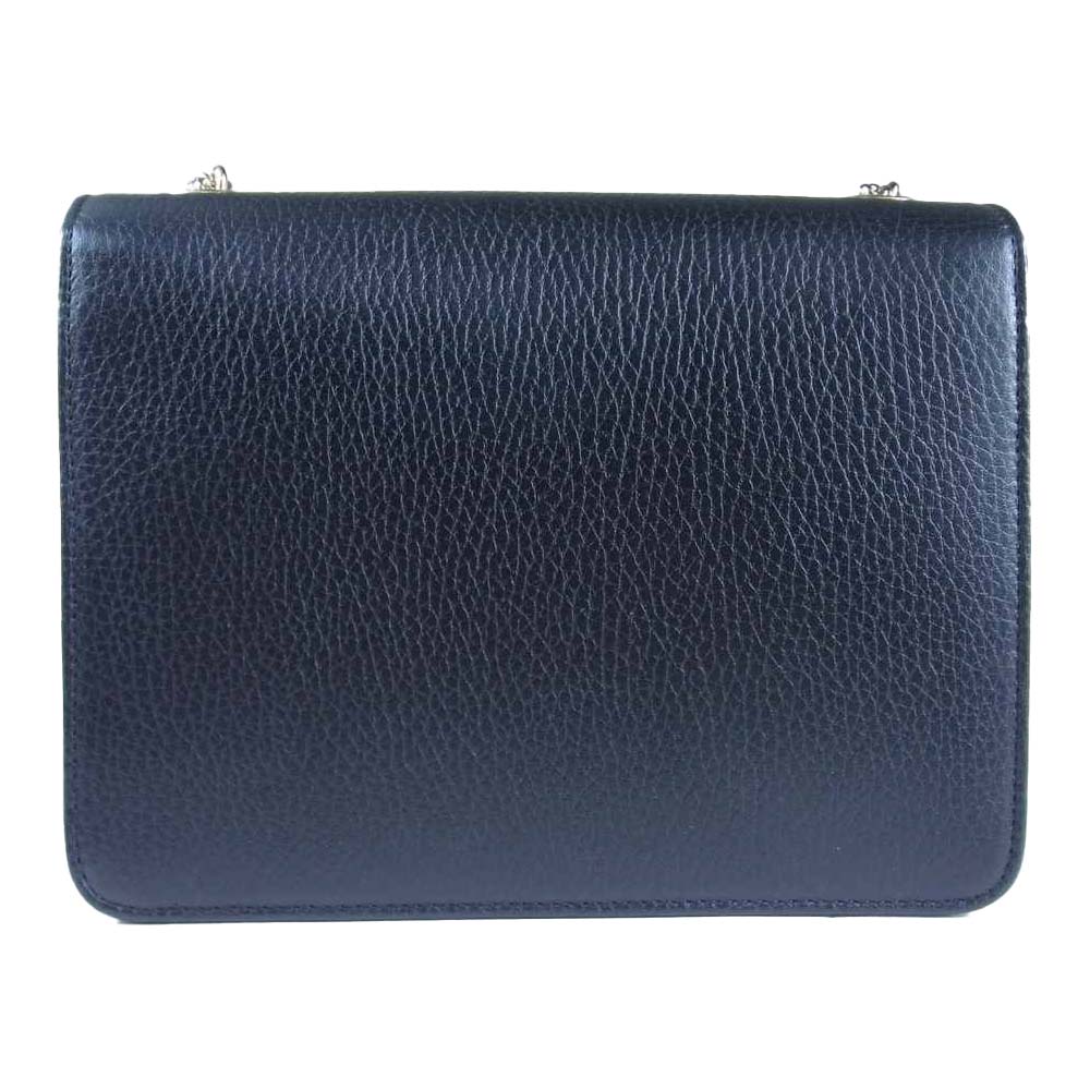 GUCCI グッチ 510304 インターロッキング チェーン ショルダー バッグ ブラック系【美品】【中古】
