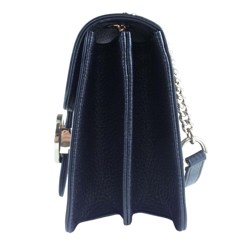 GUCCI グッチ 510304 インターロッキング チェーン ショルダー バッグ ブラック系【美品】【中古】