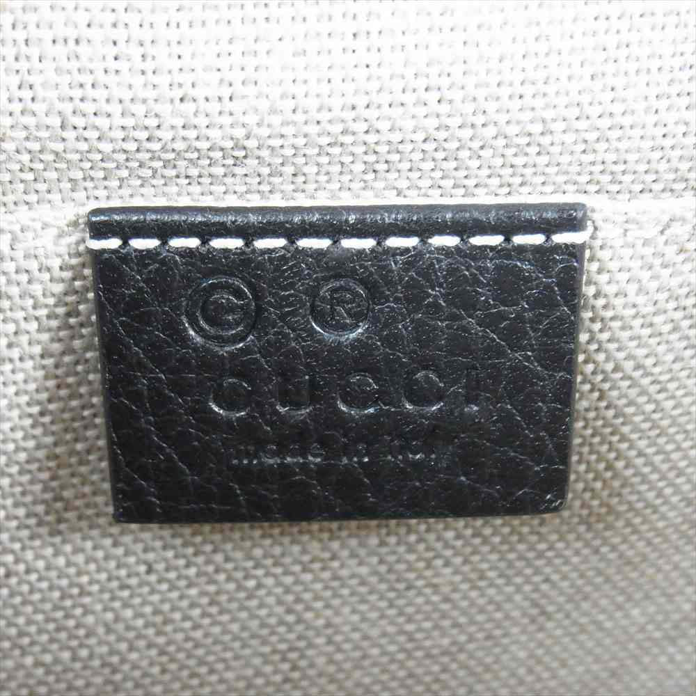 GUCCI グッチ 510304 インターロッキング チェーン ショルダー バッグ ブラック系【美品】【中古】