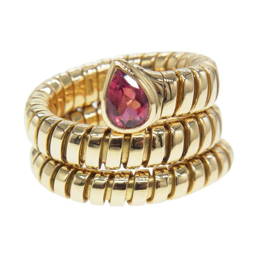 BVLGARI ブルガリ 【新品仕上げ済】 K18YG 750YG トゥボガス スネーク ゴールド系 14号～【極上美品】【中古】