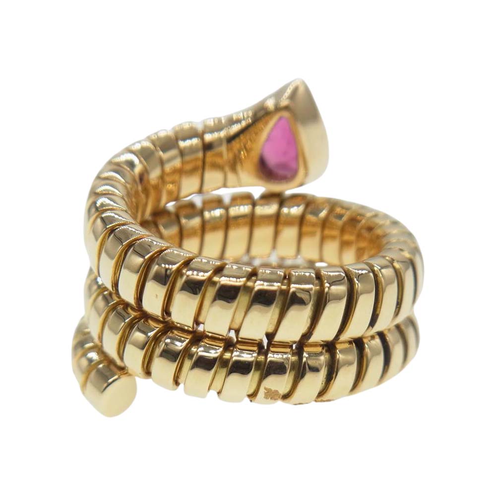 BVLGARI ブルガリ 【新品仕上げ済】 K18YG 750YG トゥボガス スネーク ゴールド系 14号～【極上美品】【中古】