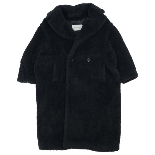 MAX MARA マックスマーラ 10160493 国内正規品 TEDDY BEAR ICON COAT テディベア アイコン コート アルパカ ウール ブラック系 S【美品】【中古】