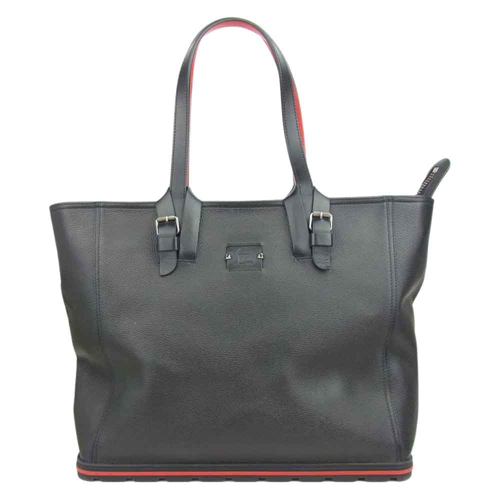 Christian Louboutin クリスチャンルブタン kabiker カバイカー レザー トート バッグ  ブラック系【中古】