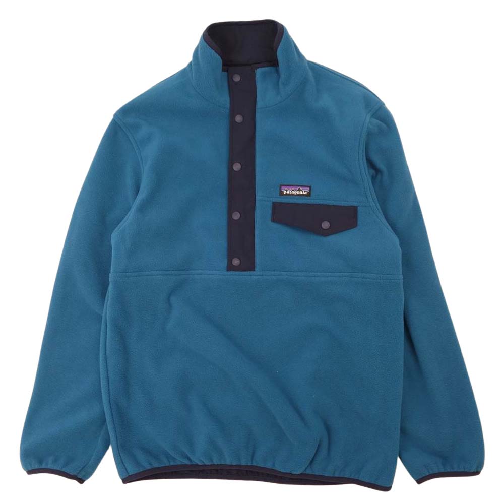 patagonia パタゴニア 15AW 25385 Reversible Snap-T Glissade Pullover リバーシブルスナップT  グリセード プルオーバー ネイビー系 ブルー系 XS【美品】【中古】