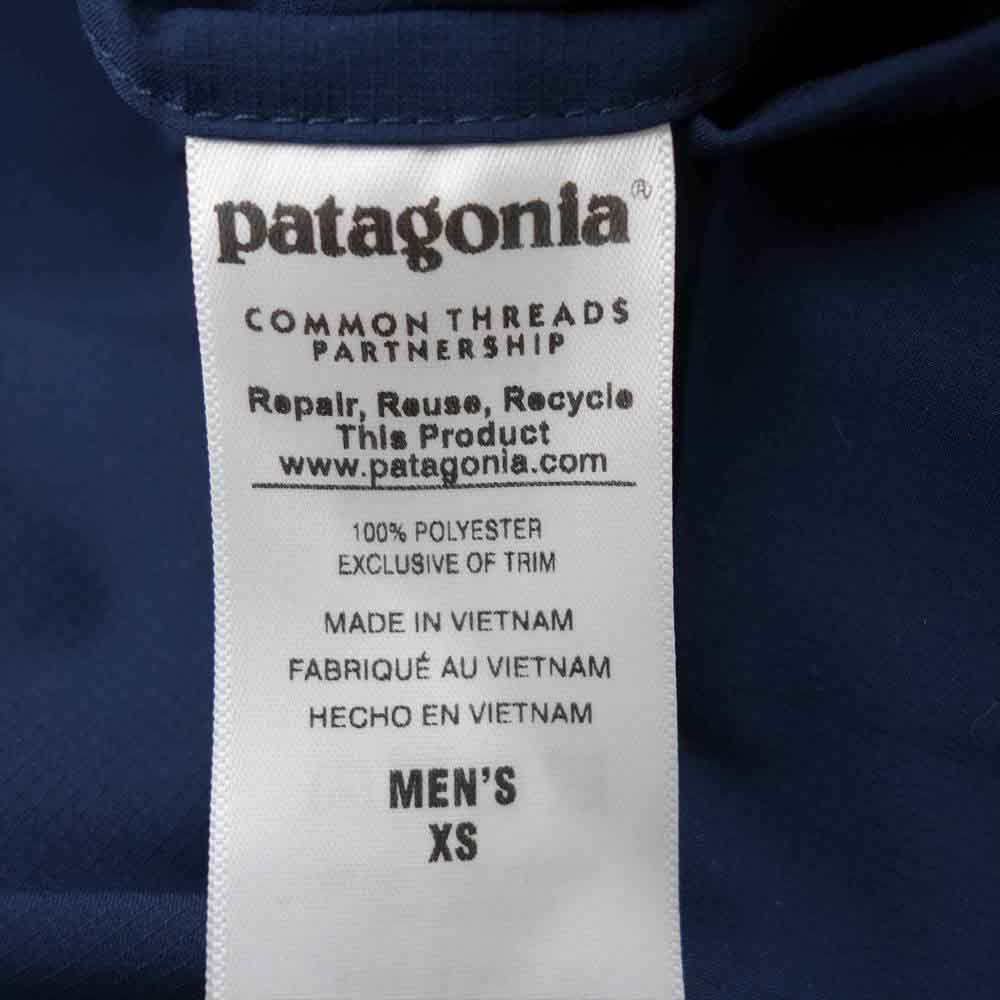 patagonia パタゴニア 15AW 25385 Reversible Snap-T Glissade Pullover リバーシブルスナップT グリセード プルオーバー ネイビー系 ブルー系 XS【美品】【中古】