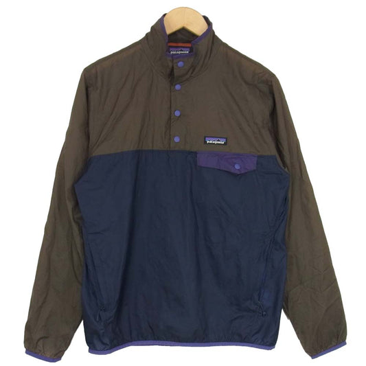 patagonia パタゴニア 19SS 24150 Houdini Snap-T P/O メンズ フーディニ スナップT プルオーバー ブラウン系 ネイビー系【美品】【中古】