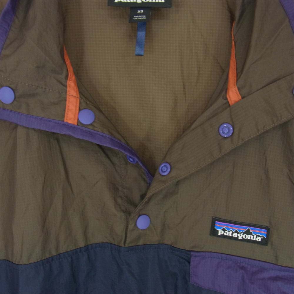 patagonia パタゴニア 19SS 24150 Houdini Snap-T P/O メンズ フーディニ スナップT プルオーバー ブラウン系 ネイビー系【美品】【中古】