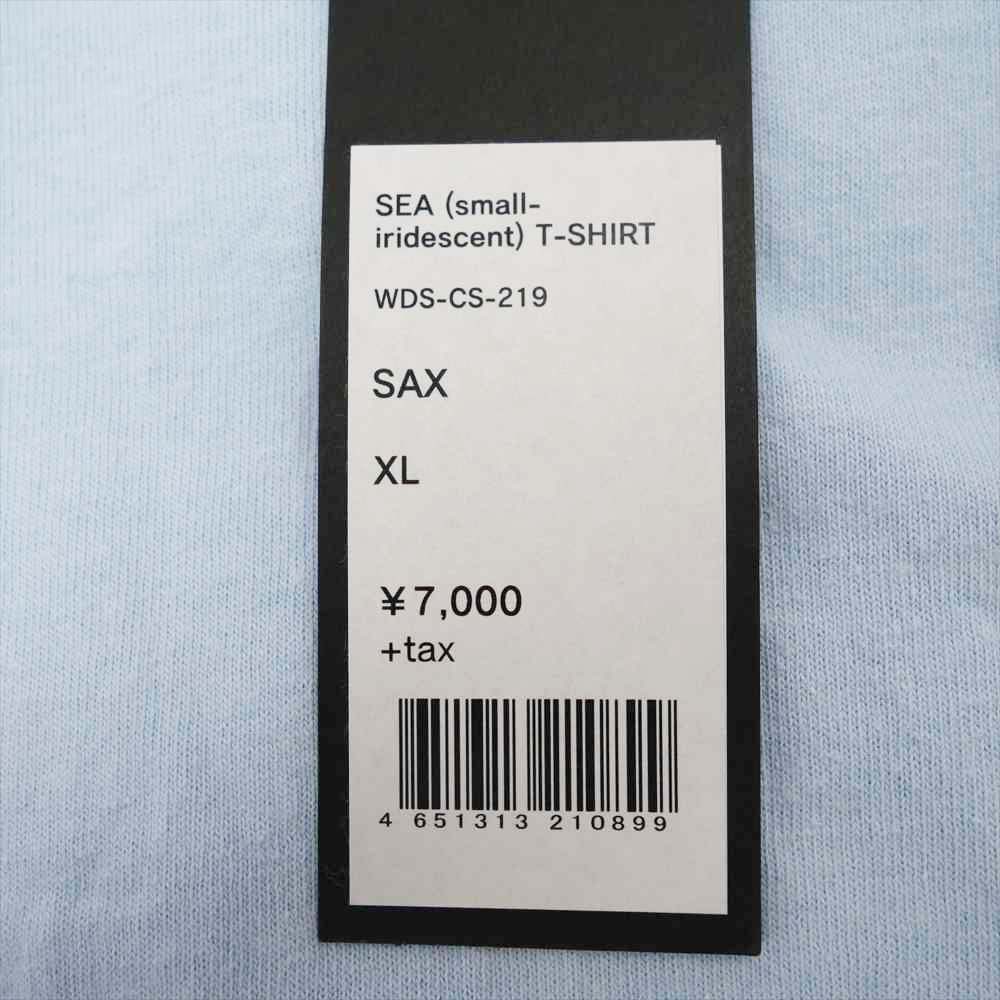 WIND AND SEA ウィンダンシー WDS-CS-219 WDS SMALL-IRIDESCENT T-SHIRT ライトブルー系 XL【中古】