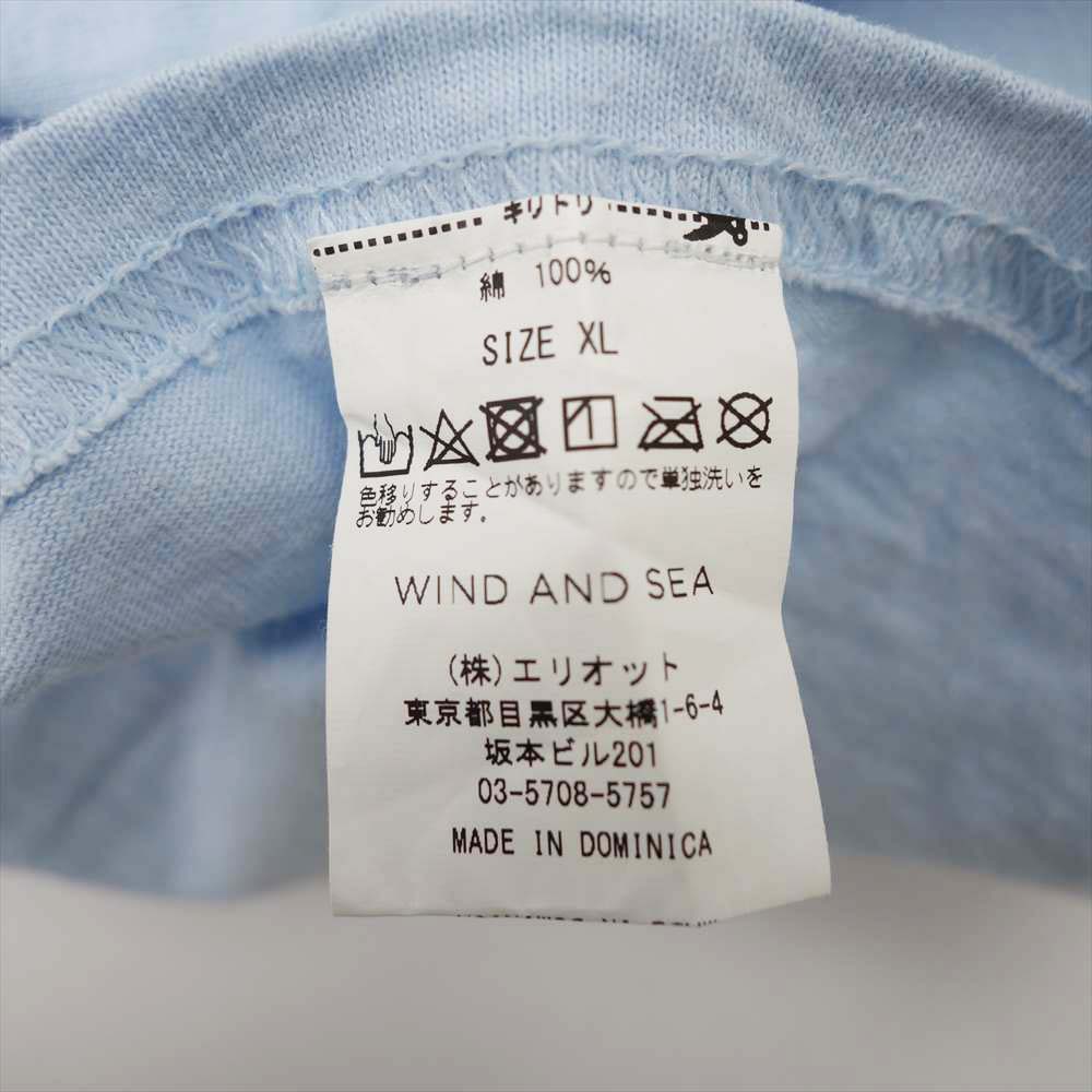 WIND AND SEA ウィンダンシー WDS-CS-219 WDS SMALL-IRIDESCENT T-SHIRT ライトブルー系 XL【中古】