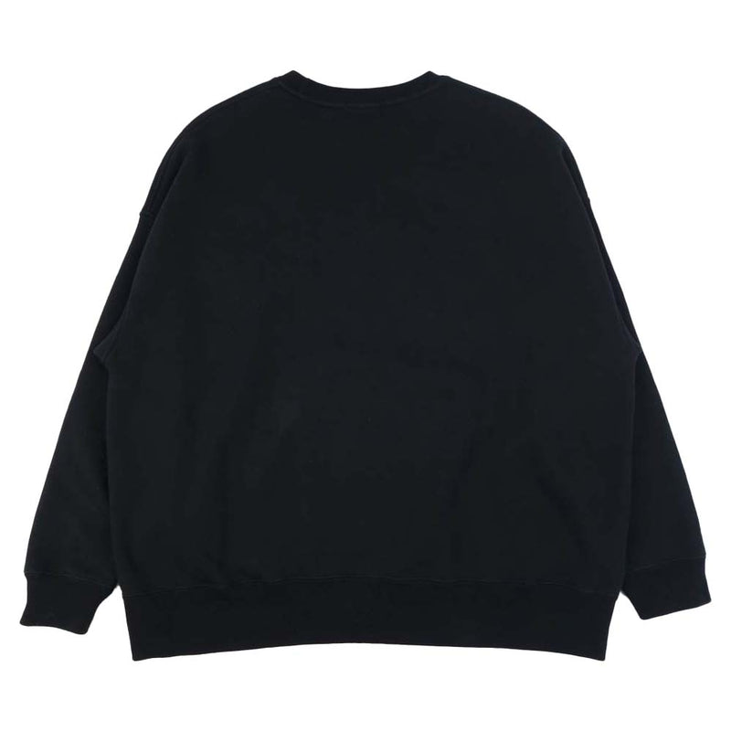 ポークチョップ 20SS PORK FRONT STITCH SWEAT 刺繍 クルーネック ブラック系 L【中古】