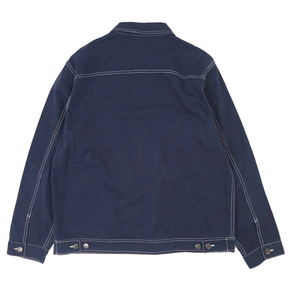Supreme シュプリーム 18SS Contrast Stitch Work Jacket コントラスト ステッチ ワーク ネイビー系 L【中古】