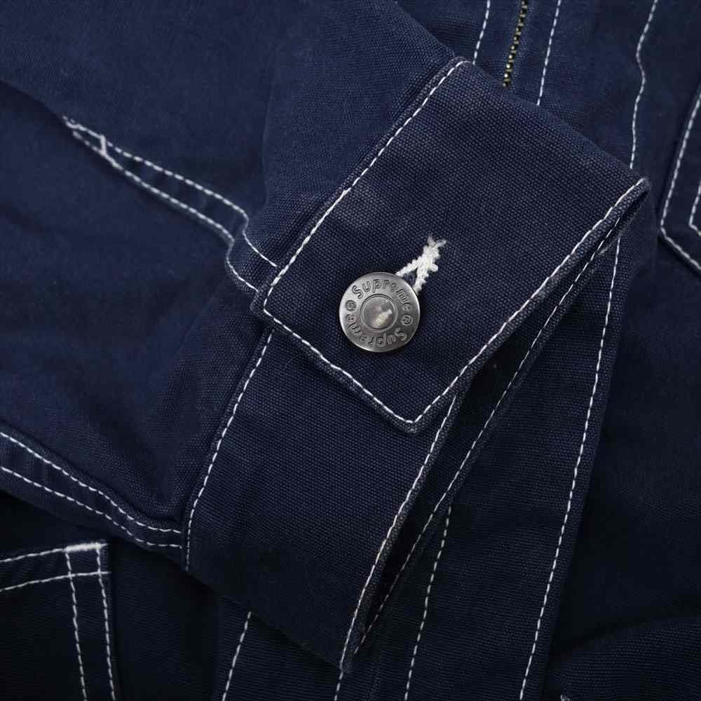 Supreme シュプリーム 18SS Contrast Stitch Work Jacket コントラスト ステッチ ワーク ネイビー系 L【中古】