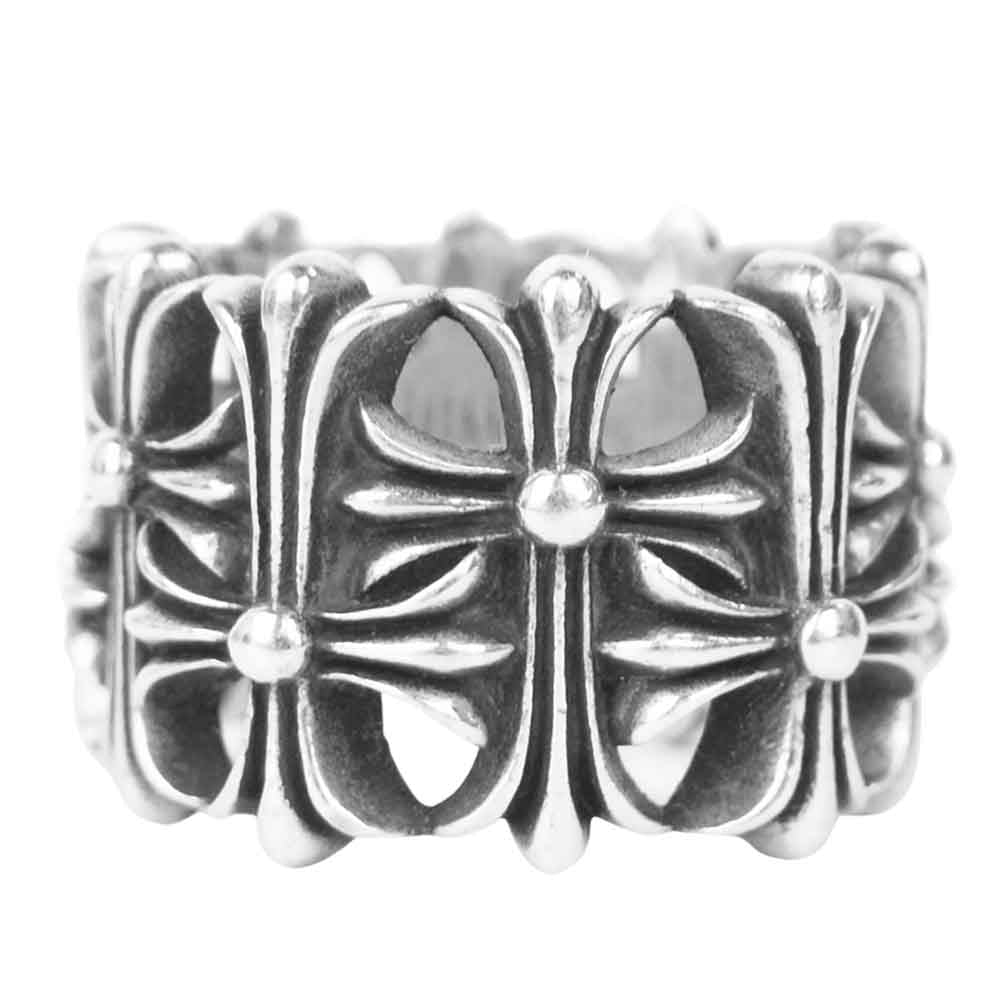 CHROME HEARTS クロムハーツ（原本無） CEMETERY CRS RING セメタリー クロス シルバー系 18号【中古】
