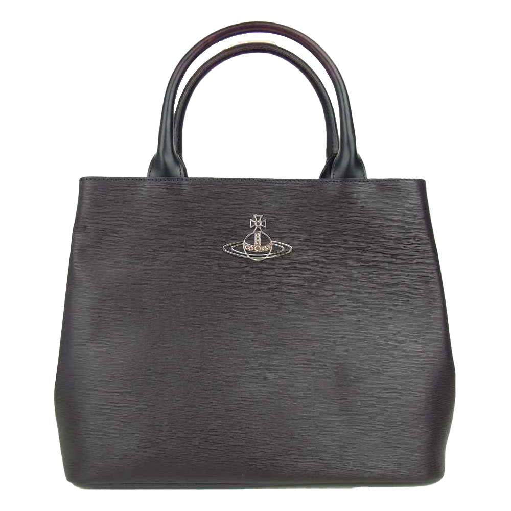 Vivienne Westwood ヴィヴィアンウエストウッド 1906 ADVAN アドヴァン レザー トート バッグ ワインレッド系 パープル系 光の加減で、ワインレッドのような深い紫のような色味に見えます。【新古品】【未使用】【中古】