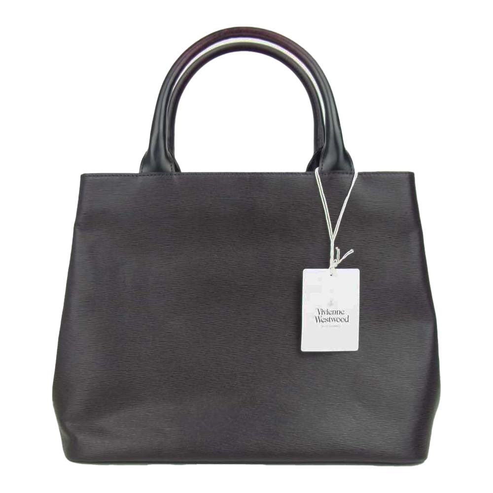Vivienne Westwood ヴィヴィアンウエストウッド 1906 ADVAN アドヴァン レザー トート バッグ ワインレッド系 パープル系 光の加減で、ワインレッドのような深い紫のような色味に見えます。【新古品】【未使用】【中古】