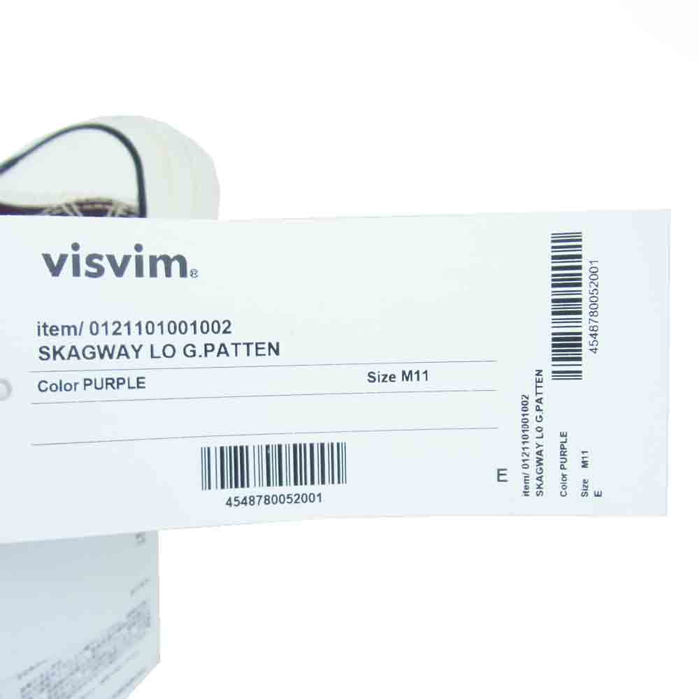 VISVIM ビズビム 21SS 0121101001002 SKAGWAY LO G.PATTEN スカグウェイ スニーカー ブラック系 11【新古品】【未使用】【中古】