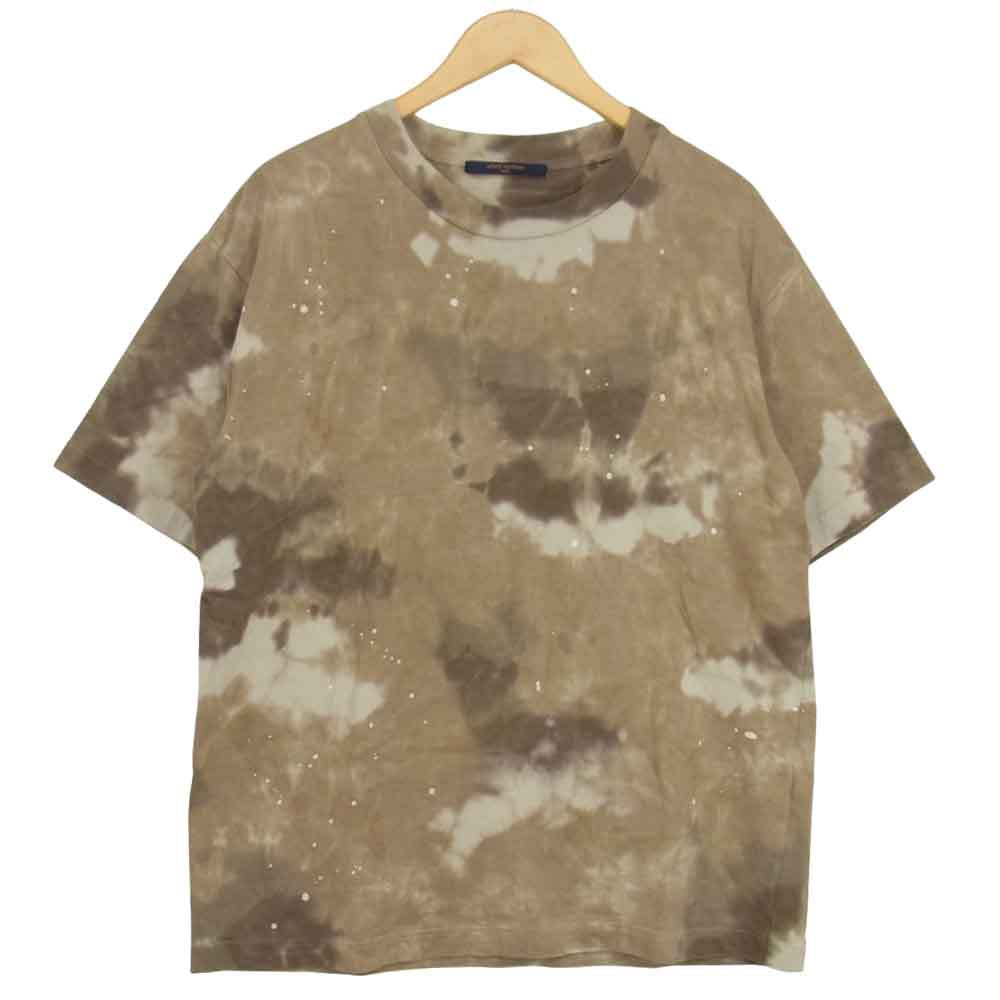 LOUIS VUITTON ルイ・ヴィトン 20SS 国内正規品 Camo Tie Dye Tee カモ タイダイ Tシャツ ブラウン系 M【中古】
