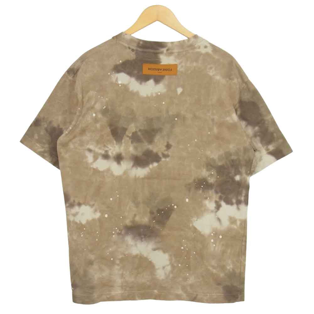 LOUIS VUITTON ルイ・ヴィトン 20SS 国内正規品 Camo Tie Dye Tee カモ タイダイ Tシャツ ブラウン系 M【中古】