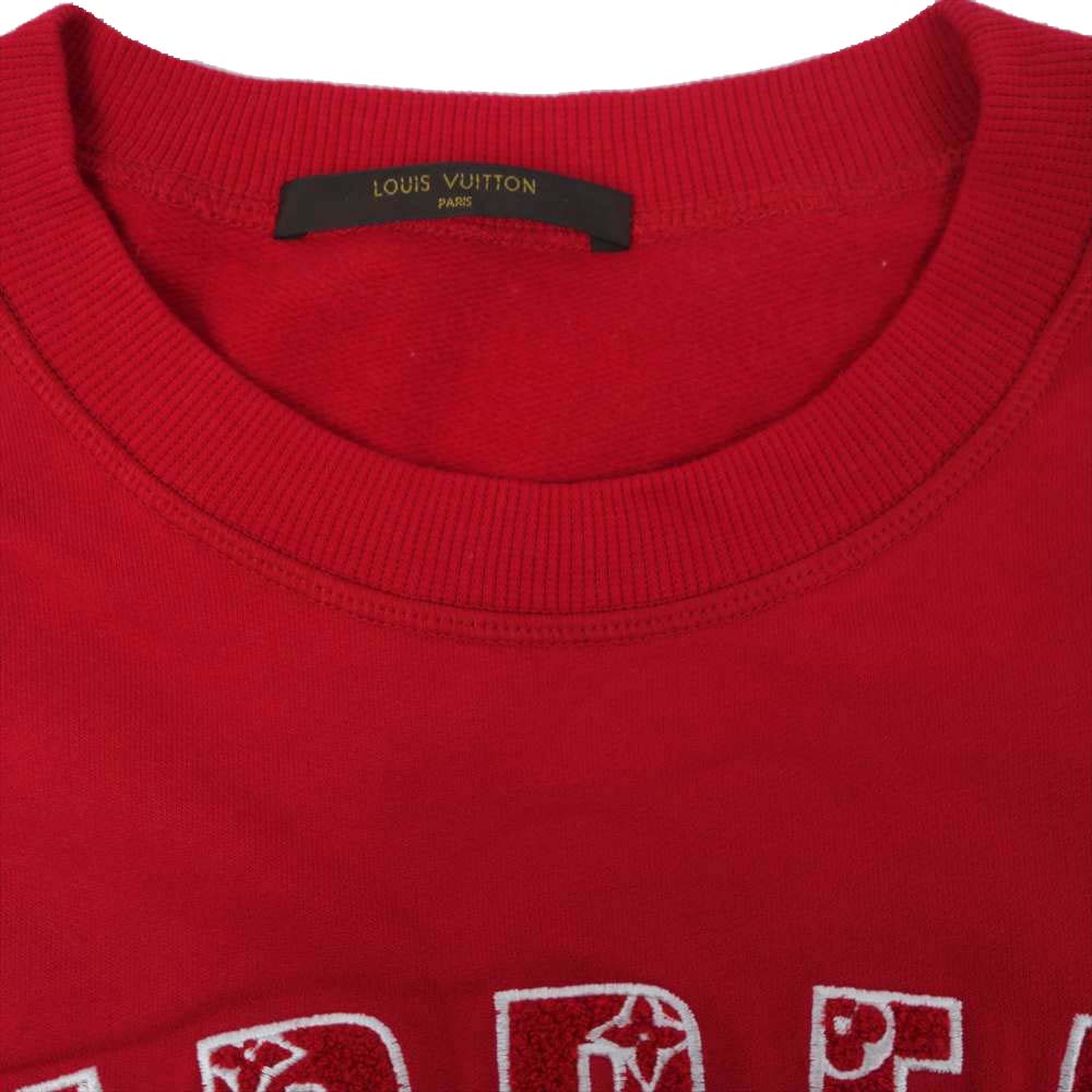 Supreme シュプリーム 17AW × LOUISVUITTON  LV Arc Logo Crewneck ルイヴィトン アーチロゴ クルーネック スウェット レッド系 M【中古】