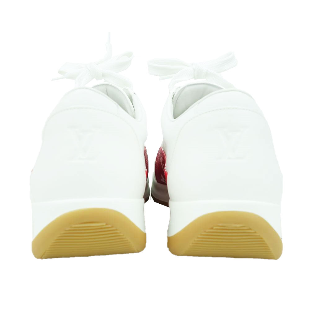 Supreme シュプリーム 17AW 1A3EQ6 × LOUISVUITTON Monogram Sneakers ルイヴィトン モノグラム スニーカー ホワイト系 レッド系 8【極上美品】【中古】