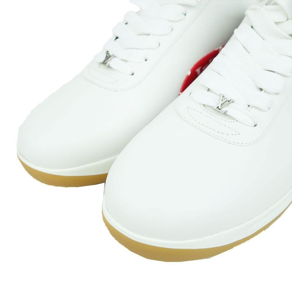 Supreme シュプリーム 17AW 1A3EQ6 × LOUISVUITTON Monogram Sneakers ルイヴィトン モノグラム スニーカー ホワイト系 レッド系 8【極上美品】【中古】