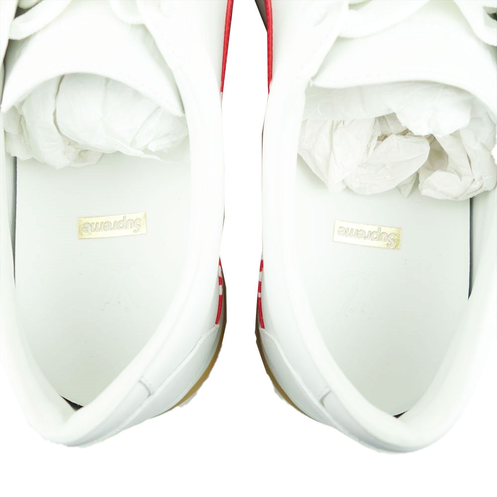 Supreme シュプリーム 17AW 1A3EQ6 × LOUISVUITTON Monogram Sneakers ルイヴィトン モノグラム スニーカー ホワイト系 レッド系 8【極上美品】【中古】