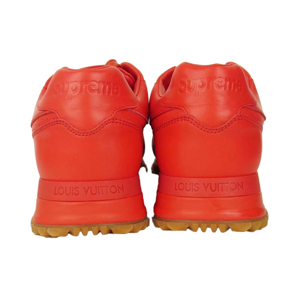 Supreme シュプリーム 17AW 1A3FC6 × LOUISVUITTON RUN AWAY SNEAKER ルイヴィトン レザー スニーカー レッド系 8(約27cm)【極上美品】【中古】