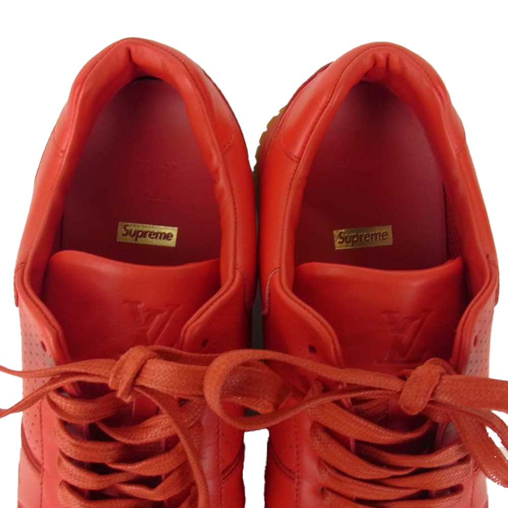 Supreme シュプリーム 17AW 1A3FC6 × LOUISVUITTON RUN AWAY SNEAKER ルイヴィトン レザー スニーカー レッド系 8(約27cm)【極上美品】【中古】
