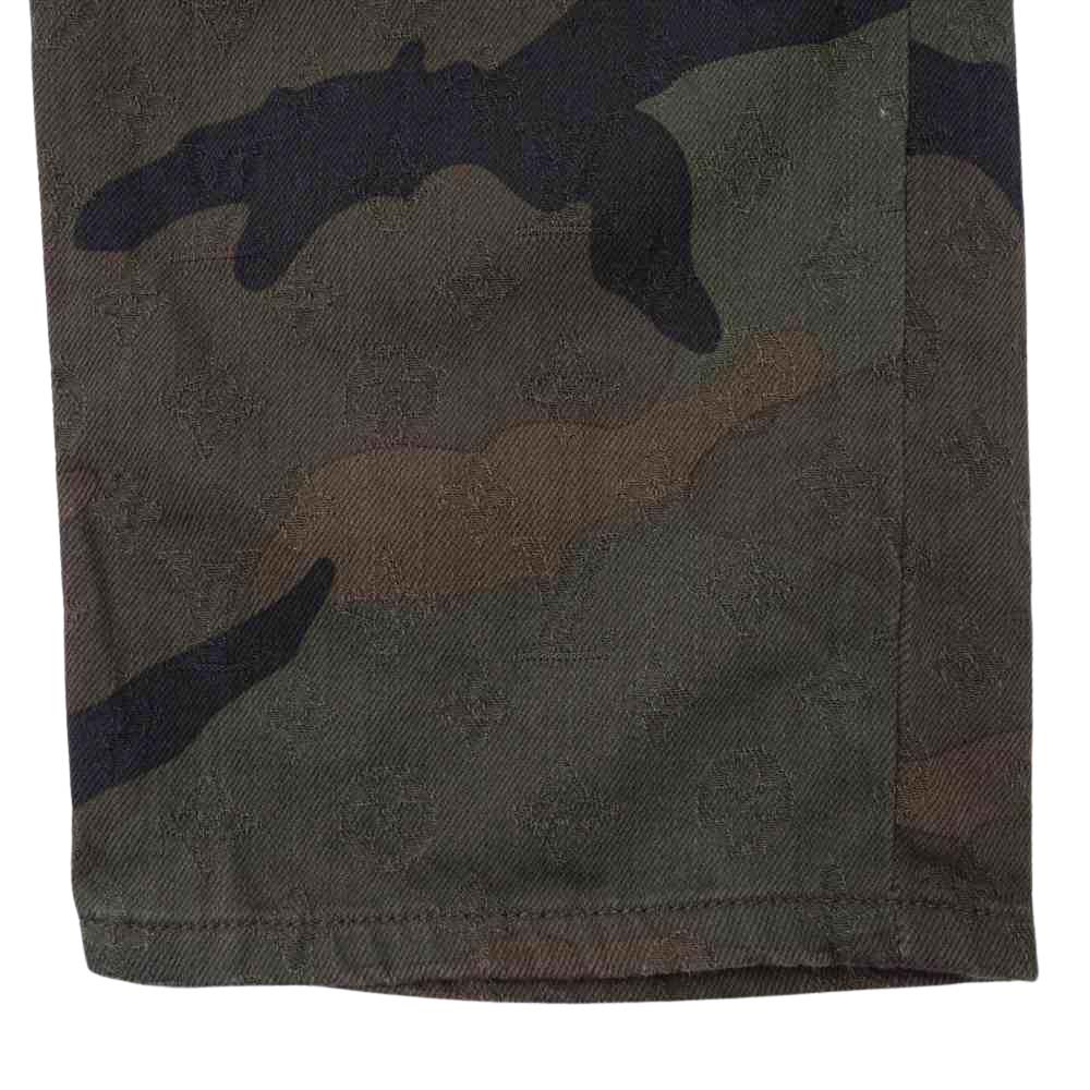 Supreme シュプリーム 17AW × LOUISVUITTON Jacquard Denim 5-Pocket Jeans Camo ルイヴィトン ジャカード デニム 5ポケット デニム ジーンズ マルチカラー系 34【中古】