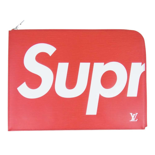 Supreme シュプリーム 17AW M67722 × LOUISVUITTON PO.JOUR GM SP EPI POCHETTE ルイヴィトン ジュール エピ ポシェット クラッチ レッド系【美品】【中古】