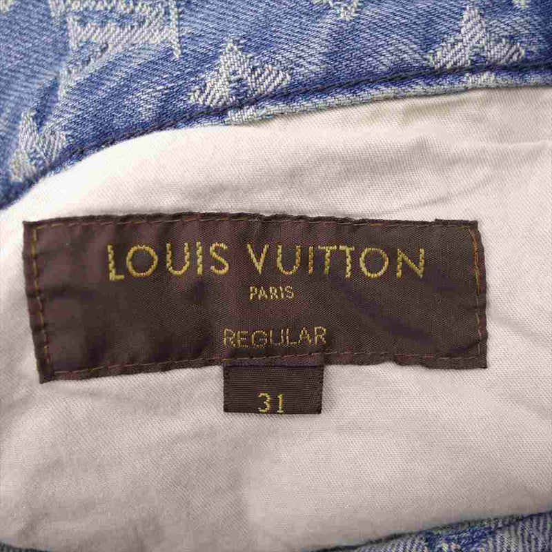 Supreme シュプリーム 17AW × LOUISVUITTON LV Monogram Regular Jeans ルイヴィトン モノグラム レギュラー ジーンズ デニム ライトブルー系 31【中古】