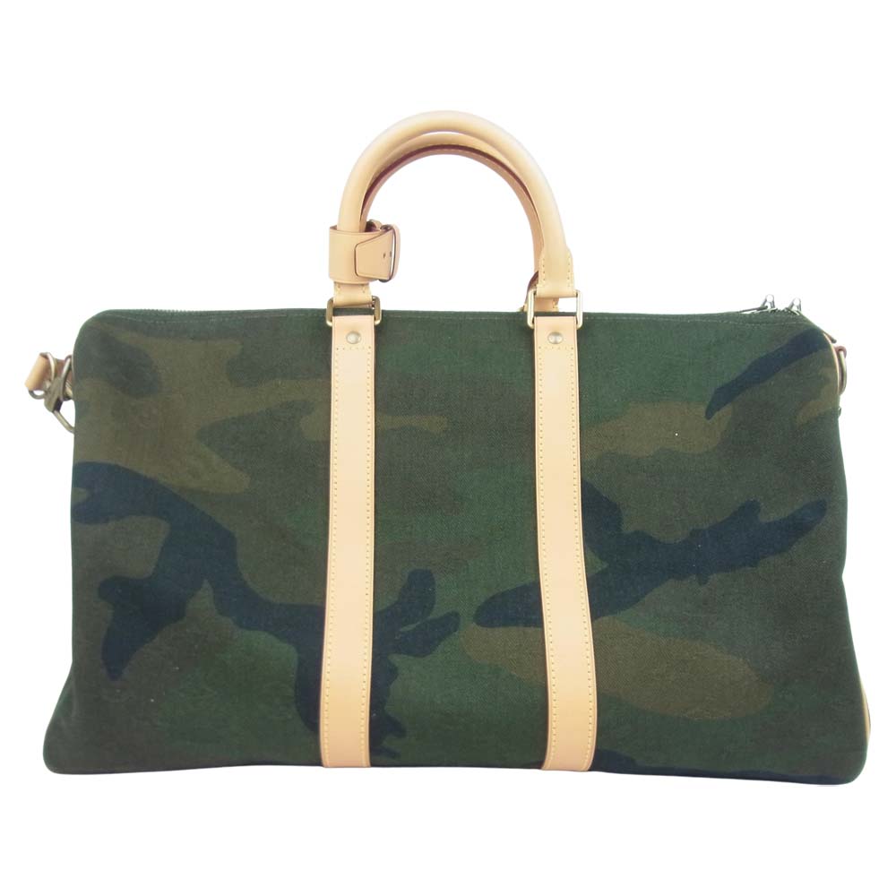 Supreme シュプリーム 17AW M43466 × LOUISVUITTON Keepall Bandouliere ルイヴィトン キーポル バンドリエール 45 カモ ボストン バッグ【美品】【中古】