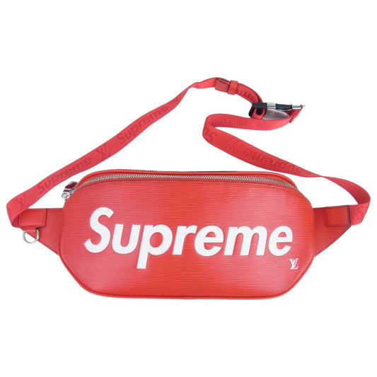 Supreme シュプリーム 17AW M53418 × LOUISVUITTON BUMBAG SP EPI DWT RED ルイヴィトン バムバッグ エピ ウエスト バッグ レッド系【美品】【中古】