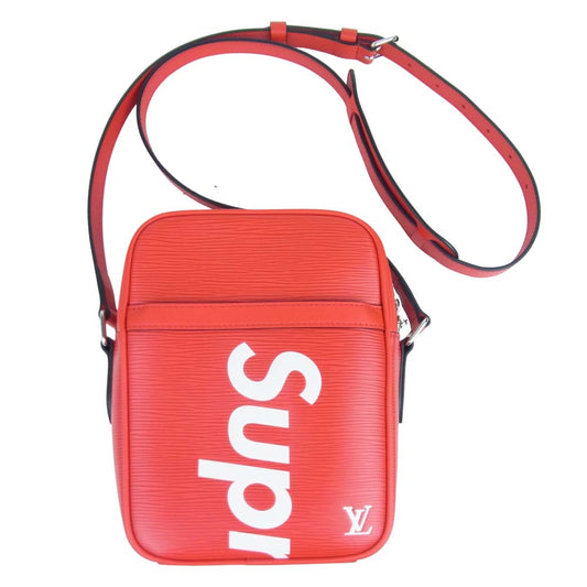 Supreme シュプリーム 17AW M53417 × LOUISVUITTON Danube PM ルイヴィトン ダヌーブ エピ レザー ショルダーバッグ レッド系【美品】【中古】