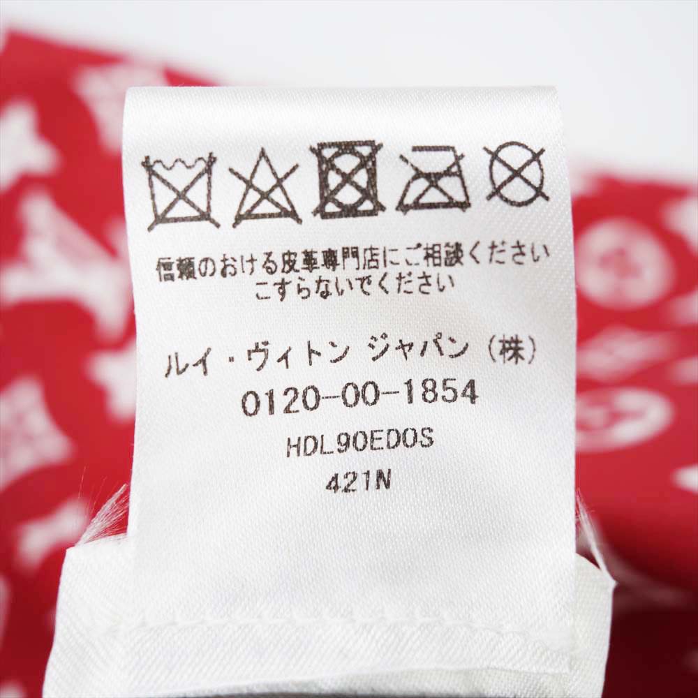 Supreme シュプリーム 17AW × LOUIS VUITTON LV LEATHER BASEBALL JACKET ルイヴィトン レザー ベースボール ジャケット レッド系 48【美品】【中古】