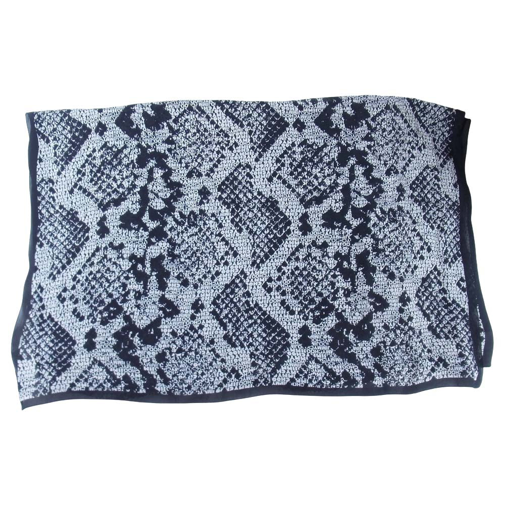 JIMMY CHOO ジミーチュウ 100％ シルク ストール スカーフ ブラック系【中古】