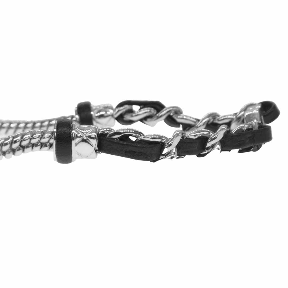 CHANEL シャネル 21SS ココマーク メタル ラムスキン チョーカー ネックレス ゴールド系【美品】【中古】