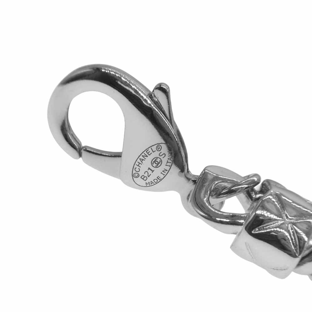 CHANEL シャネル 21SS ココマーク メタル ラムスキン チョーカー ネックレス ゴールド系【美品】【中古】